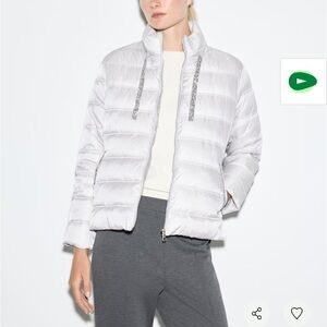 NWT XS Chic Women's White Puffer Jacket by Woman El Corte Ingles from Spain